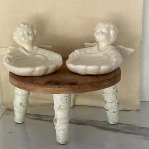 SOLD INDIVIDUALLY Vintage Cherub Ceramic Dishes, Scioto Cupids Mold S-2143